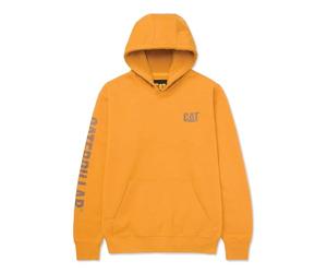 CAT Caterpillar Trademark Banner Hooded Sweatshirt Yellow