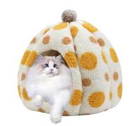 Cat Cave Bed, Cat Tent Bed, Washable Pet Cave Bed, Covered Pet Bed with Cozy and Comfortable Design 16.14x16.14x17.72 inches for Secure and Warm Sleeping Environment (1 Piece)