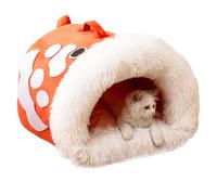 Cat Cave Bed, Cozy Cat Bed, Plush Cat Nest with Fish Handle, Winter Cat Bed for Indoor Pets, Self-Warming Cat Bed, Thickened Pet Bed for Cats and Dogs, Cat Furniture for Indoor Cats,