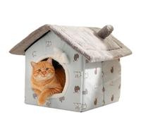 Cat Cave Bed - Enclosed Warm Pet Bed, Anti-Slip Pet Cave Nest | and Secure Design, Provides Warmth and Comfort for Pets, Ideal for Indoor, Bedroom, Living Room, 32x32x31cm