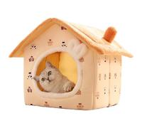 Cat Cave Bed - Enclosed Warm Sleeping Nest, Anti Slip Pet House, Soft Washable Cushion Design for Indoor Home Bedroom Living Room, Comfortable Pet Shelter, 12.6x12.6x12.2 inches