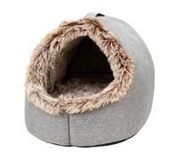 Cat Cave Bed - Foldable Cat Cave Bed, Removable Cushion for Easy Cleaning, Removable Washable Cushion Pillow, Soft Plush Interior for Maximum Warmth, Home Pet Accessory, 15.75 x 13.39 x 12.6 Inch