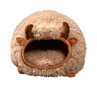 Cat Cave Bed | Indoor Cat Nest | Cozy Pet Hideaway | Yak-Shaped Cat Bed, Semi-Enclosed Dog Tent, Plush Cats Cave, Warm Pet Shelter, Outdoor Pet Beds, Soft Cats Den, Cats Bed for Winter