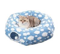 Cat Cave Bed | Pet Supplies, Round Pet Play Tunnel Toy | Enclosed Bed for Sleeping Kitten, Puppy, Small Animal, Dog, Indoor Bedroom, Living Room, Balcony, Apartment, Dormitory, Winter | Soft