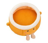 Cat Cave Bed, Plush Warm Sleeping Nest for Kittens Puppies, Pet Nest with Hooded Design, Soft Cushion Pad with Removable Cover, Sleeping Spot for Window Chair Couch Room