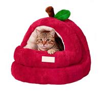 Cat Cave Bed, Round Enclosed Sleeping Tent, Washable Non Slip Pet House, Warm Bed for Cats and Dogs, Soft Indoor Pet Shelter, Comfort Resting Space for Kitten Puppy Home