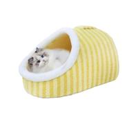 Cat Cave Bed Slipper Washable Anti-Slip Bottom Ultra Soft Plush Enclosed | Anti Slip Warm Kitten Bed House Cave Snug Covered Enclosed Cavern Calming Fuzzy Soft Plush Kitten Small Pooch