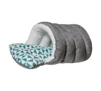 Cat Cave Bed Winter Warm Plush Pet Nest Hooded Shelter Soft Sleeping House