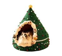 Cat Cave - Christmas Tree Shape Warm Winter Sleeping Tent | Provide A And Secure Resting Space For Your Pet With An Adorable Cat Cave Shaped Like A Festive Christmas Tree.
