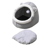 Cat Cave lavable extra chaleur, lit doux pour chats vivant à l'intérieur | Fournitures pour animaux de compagnie douces et confortables pour la cour, le jardin de la maison, le balcon, le patio pour