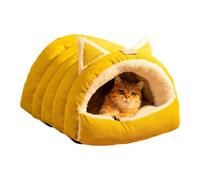 Cat Cave - Warm Semi Enclosed Plush Removable Washable Cute Tent