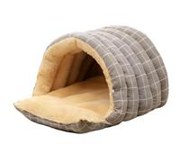 Cat Cave - Washable Non-Slip Base Shelter, Warm Winter Pet Cave with Removable Washable Cover, Semi-Enclosed Dome Design Cat Hideaway Bed for Puppy Kitten Play Corner Home Winter Christmas