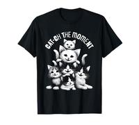 Cat-ch The Moment - Jeu de mots amusant pour amoureux des chats et chatons T-Shirt