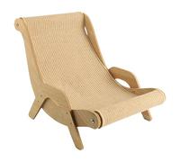 Cat Chair - Elegant Sturdy Rocking Lounge for Cats | Sisal Multi-Functional Scratcher and Relaxing Seat, Pet-Friendly Chair for Balcony Bedroom Garden or Living Room, Cozy Cat Furniture, 51.5x37x31.5c
