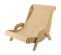 Cat Chair, Sisal Rocking Lounge, Scratch-Resistant, Wooden Pet-Friendly Frame, Balcony Bedroom Garden Use, 51.5x37x31.5cm/20.28x14.57x12.4 inches, Natural Wood, 1 Piece