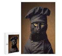 Cat Chef in Uniform, 1000 PCS Puzzle De Table pour Adultes, Attention À Offrir - pour Un Défi Gratifiant Le W nd
