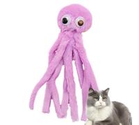 Cat Chew Toys for Indoor Cats - Peluche Kitten Teething Toy, Soft Pet Interactive Pillow Cartoon Octopus, Durable Toy | Play Accessory Supplies Fun Engagement Exercise