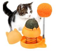 Cat Chew Treat Distributeur de boule d' d' de menthe poivrée, boule de latte de chat comestible collante | Boules de nettoyage des dents naturelles, jouet de couple