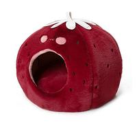 Cat Chien Bed Pet Bed Kennel Strawberry Cat Bed House Soft Plux Kennel Cushion Dogs Chats Pet Nest Winter Warm Sleeping Pet Dog Dog Pet Supplies Chog Bed Puppy Canapé (Taille: 48X43X31CM) KeYJ