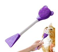 Cat Chin Scrubber - Silicone 14.8x4x1cm | Cat Cleansing Brush, Soft Silicone Brush Head For Gums Jaw Tongue Chin Face Cleaning | For Cats Kittens Pet Hygiene Grooming Care