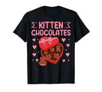 Cat Chocolate Heart Kawaii Kitty Valentine Love T-Shirt
