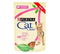 CAT CHOW Chaton avec agneau et courgette en sauce 85g x10
