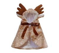 Cat Christmas Cape - Reindeer Cape Costume for Dogs and Cats, Features Lightweight Stay-Up Structural Foam Antlers to Prevent Eye Blockage, Built with Safe Fur-Friendly Breakaway | Winter Holida