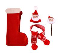 Cat Christmas Costume, Christmas Cat Outfit, Cat Holiday Costume, Christmas Cat Hat, Cute Christmas Costume for Indoor Cats Costume Cat Christmas Hat and Scarf Set for Holiday, 9.84x5.12x1.97in