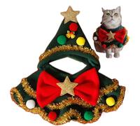 Cat Christmas Scarf - Collier pour chats avec nœud et boule design - Costume de Noël pour chats