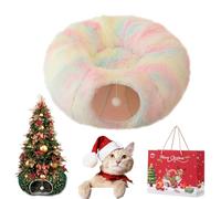 Cat Christmas Tree, Christmas Cat Tunnel, Cat Tunnel Bed Under Christmas Tree, Christmas Tree Cat Tunnel, Foldable Multi-Functional Cat Tunnel, Suitable for Medium and Small Cats (B)