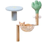 Cat Climbing Tree, Cactus Cat Tower, Interactive Kitten Playhouse, Removable Kitten Climber with Fun and Engaging Design for Small and Large Pets, 15.35x15.35x32.68 inches