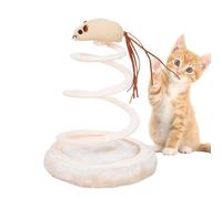 Cat Coil Toy - Toy Pet Spring | Jeu d'enrichissement interactif avec des souris pour toutes les races et tailles de chat, les fournitures de jeu en salle pour la pratique de la chasse, la réduction de