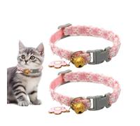 Cat Collar Breakaway, 2X Puppy Collar, Buckle and Bell Included, Comfortable Adjustable Pet Supplies, Cat Neckline Disengagement, Ideal for Outdoor Walking, Traveling, Training