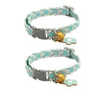 Cat Collar Breakaway, Adjustable Puppy Collar Bell, Soft Buckle Pet Collars, 2 Pack, Outdoor Walking, Traveling, Training, for Daily Walks, and Travel, 35cm Pink Light Blue