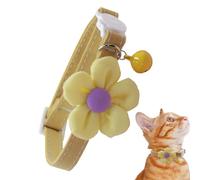 Cat Collar Flower, Kitten Necklace, 11.81x0.39x1.57 inches Adjustable Cute Collar with Bell, Fashion Comfortable Fit, Pet Collars Accessory for Dogs, Puppies and Cats Use