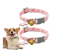 Cat Collar, Puppy Buckle Bell, 13.78in Adjustable Comfortable Fit, Authentic Breakaway Design, Comfortable Pet Collar for Kitten Outdoor Walking and Training