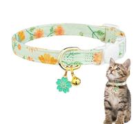 Cat Collar with Bells, Cute Flower Pendant Break Away Collar, Cat Breakaway Collar, Pet Collar, Cat Collars Quick Release, Charming Flower Pendant Soft and Comfortable for Cat