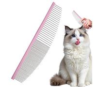 Cat Comb, Shedding Brush, Bear-Shaped Grooming Tool with 6.5x1.46x0.2 Inches Size, Cleaning Item for Bath Removal, Indoor Kitten Brushing, Puppy Detailing, Home Care Routine, Pink