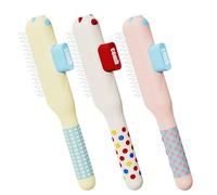 Cat Combs - Self Cleaning Brushes | Non Slip Grooming Tool with Metal Teeth, Pet Hair Remover with Indoor Use, Dog Puppy Accessory, Animal Shedding Comb for Home