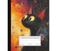 Cat Composition Notebook College Ruled: Abstract Art Design | 7.5x9.25 in | 110 Pages | College Ruled Lines | Journal for School, Office & Writing