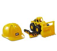 Cat - Construction Fleet Chargeur Frontal 25 cm avec Casque de Chantier, Pelle et rateau