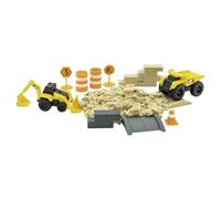 CAT Construction Toys, Dig N' Build Dirt Playset with 10 Oz of Compound, 2 Little Machine Vehicles, Ages 3+