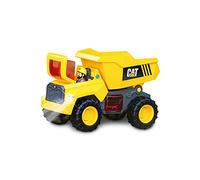CAT Construction Toys, Power Action Crew Camion à Benne basculante de 12 po avec Figurine, lumières et Sons, 3 Ans et Plus