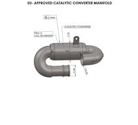Leovince Triumph Trident 660 21-22 16055 Catalytic Converter Argenté
