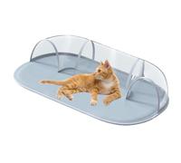 Cat Cooling Bed with Tunnel, Transparent Tunnel Ice Pad Water Bed Pad, for Large Cats Puppy Bunny