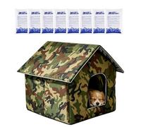 Cat Cooling House, 3 Layer Insulated Shelter, Outdoor Pet Ice Pack Kennel | 3-Layer Thermal Insulation | Cooling Pet House with Ice Packs for Cats & Small Dogs in Gardens, Balconies & Backyards