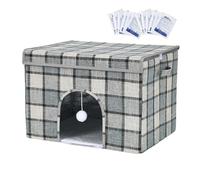 Cat Cooling House Foldable Pet Bed Self Cooling Shelter for Small Cats Dogs | with 12 Ice Packs Foldable Dog House Cooling for Small Medium Breed Cat Outside Indoor Garden Courtyard Balcony
