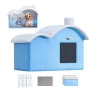 Cat Cooling House, Foldable Puppy Kennel, Insulated Pet Shelter, Ice Pack & Absorbent Bag System, Portable Ventilated Cabin, Summer Bed, Perfect for Indoor, Outdoor, Travel