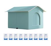 Cat Cooling House - Portable Enclosed Dog Cooler Nest | Hot Weather Supplies | Kitten Insulation Ice House for Small Large Medium Cat | All-Season Pet Sleeping Room