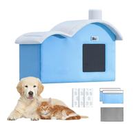 Cat Cooling House, Portable Puppy Kennel, 17.7x12.6in Insulated Foldable Pet Shelter, Absorbent Bags Ice Pack, Breathable Comfortable Design for Dogs, Cats, Indoor, Outdoor Use